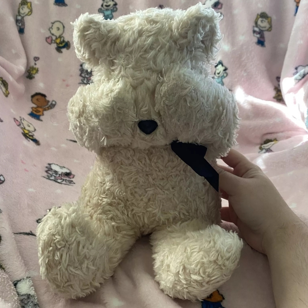 Mango Teddy Bear Co Peek A Boo White Cream Bear Plush Magnetic Hands Vintage Toy
